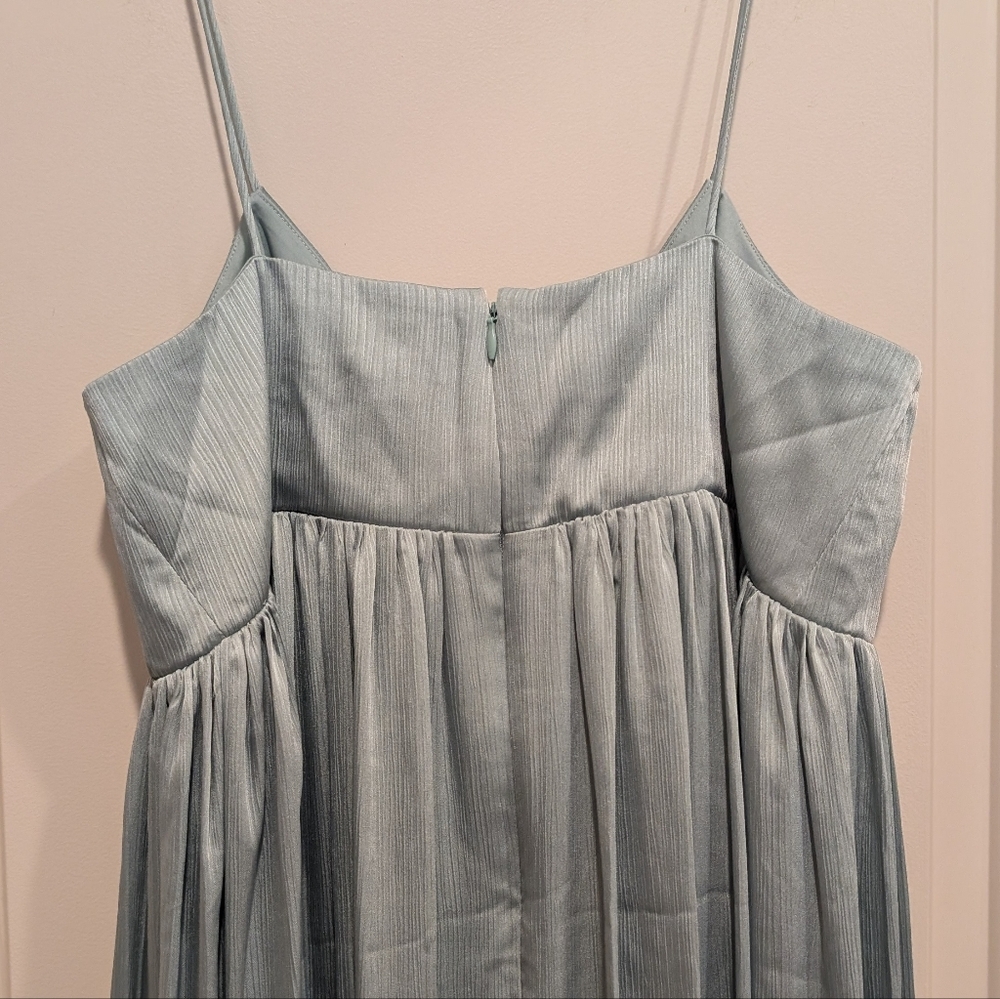 BHLDN Sachin & Babi Jessica Crinkled Georgette Deep Jade Gown Size 6 - Picture 5 of 8
